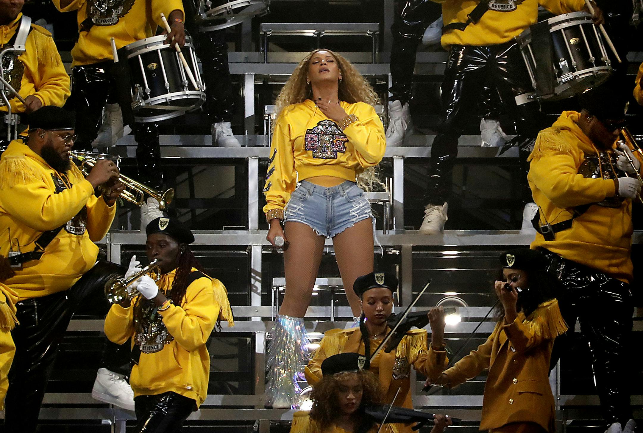 Beyonce performed at the Coachella Music and Arts Festival on Saturday, April 14, 2018 in Indio, Calif.