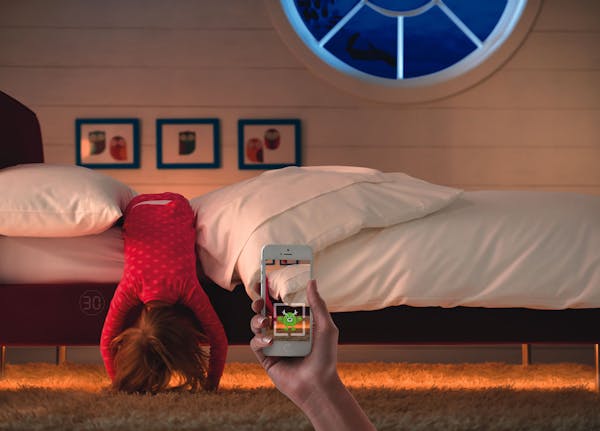 Monsters be gone! SleepIQ Kids bed lets sleepyheads rest easy with a fearless monster detector.