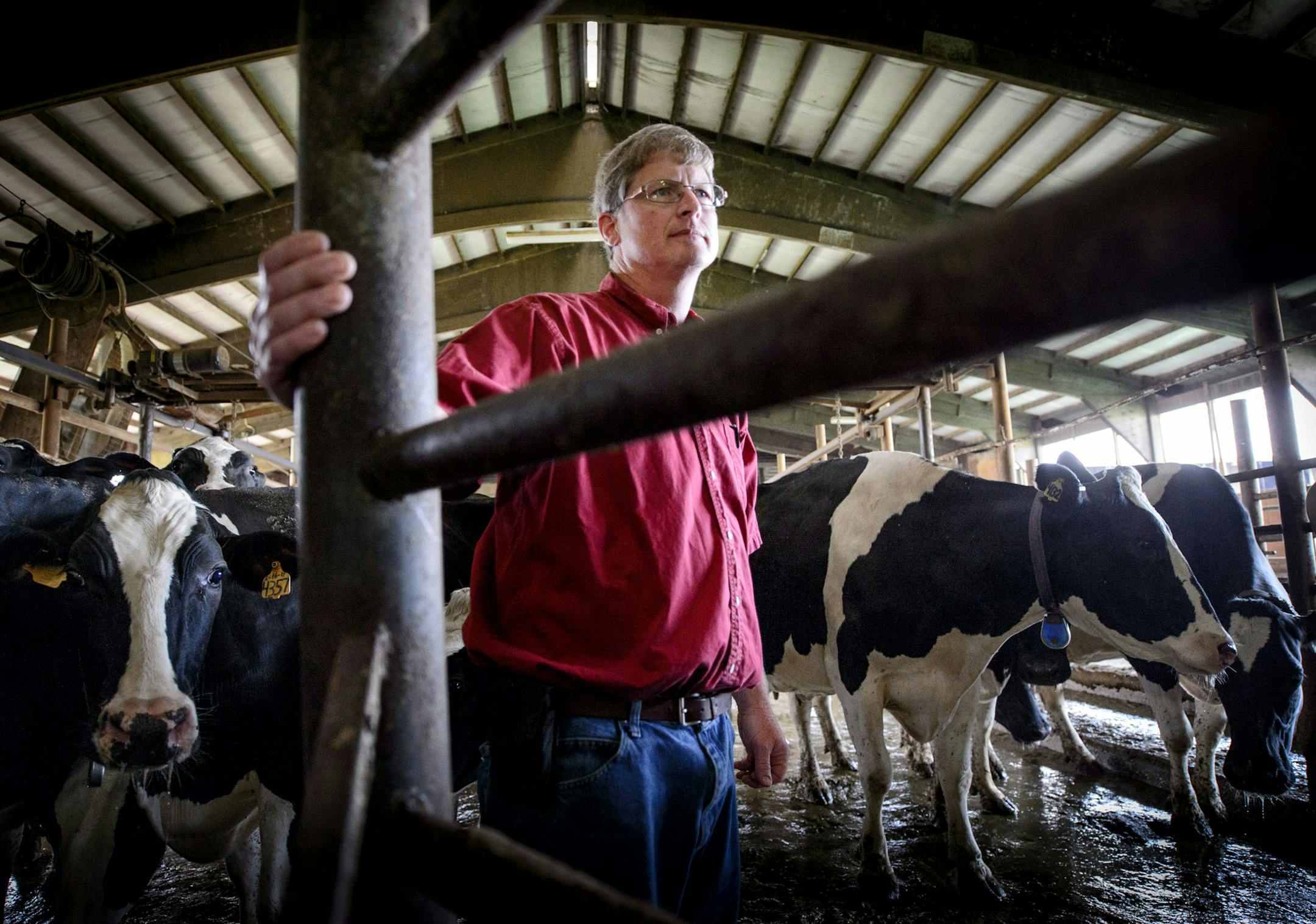 Pat Lunemann, who runs Twin Eagle Dairy in Clarissa, Minn., wants Congress to act on immigration reform so he can hire reliable workers to care for his livestock.