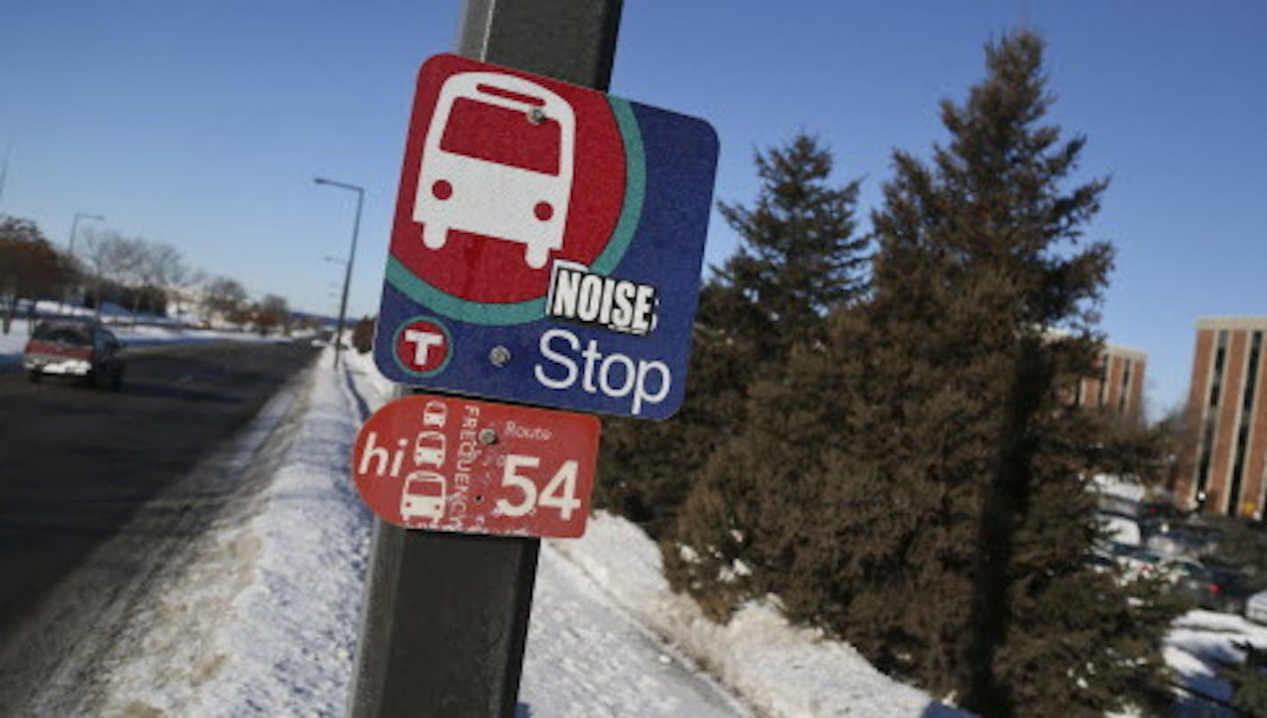 For immigrants with legal status a busstop is witin a block of the current US Customs and Immigration Services offices seen housed in the brick building, second from right, Thursday, Feb. 6, 2014, in Bloomington, MN.](DAVID JOLES/STARTRIBUNE) djoles@startribune.com Hundreds of immigrants who have had an easy bus ride to the US Customs and Immigration Services office to get green cards and visas will soon have to figure out how to get to the new federal immigration office that accidentally moved