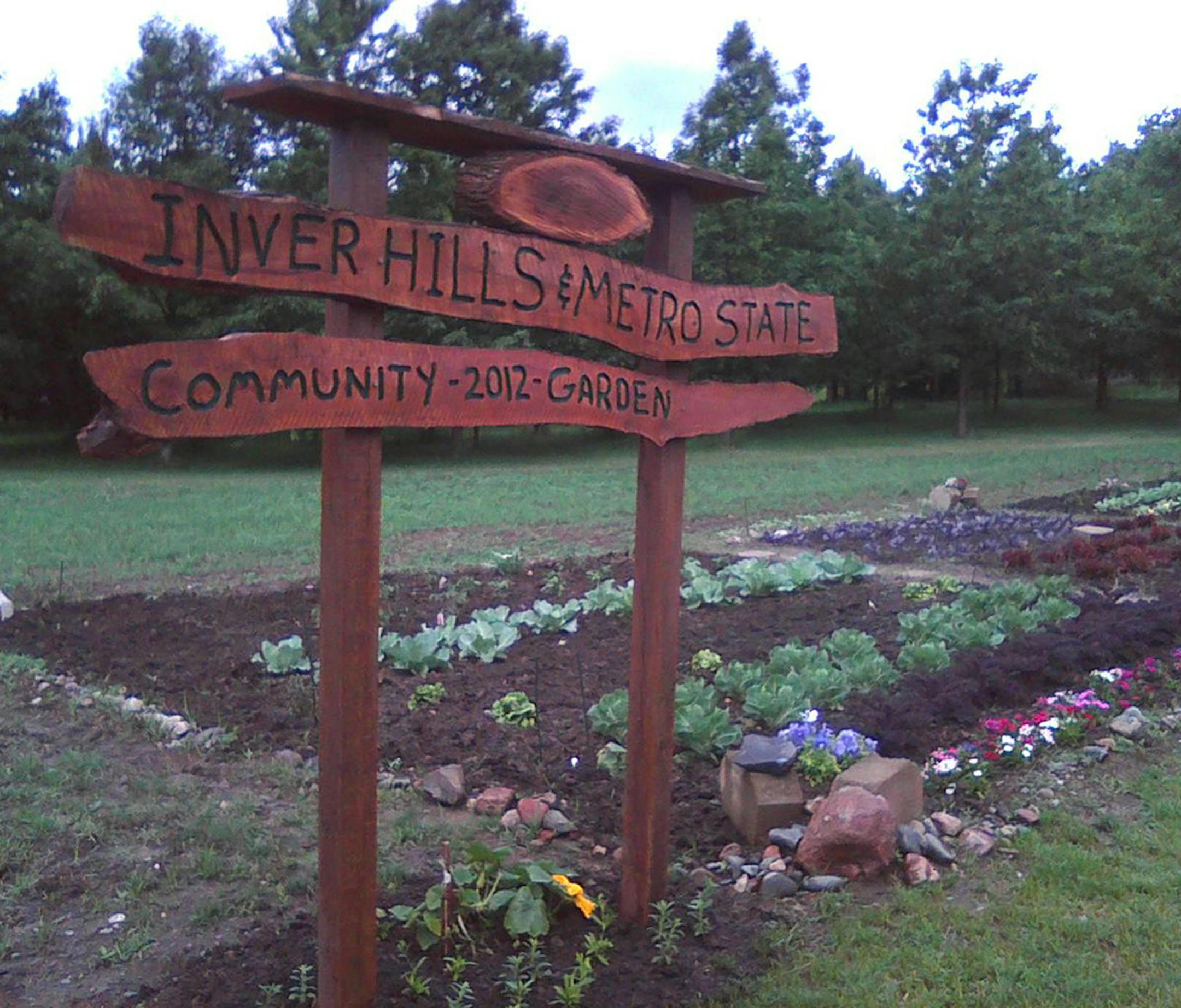 The homemade sign typifies the do-it-yourself attitude.