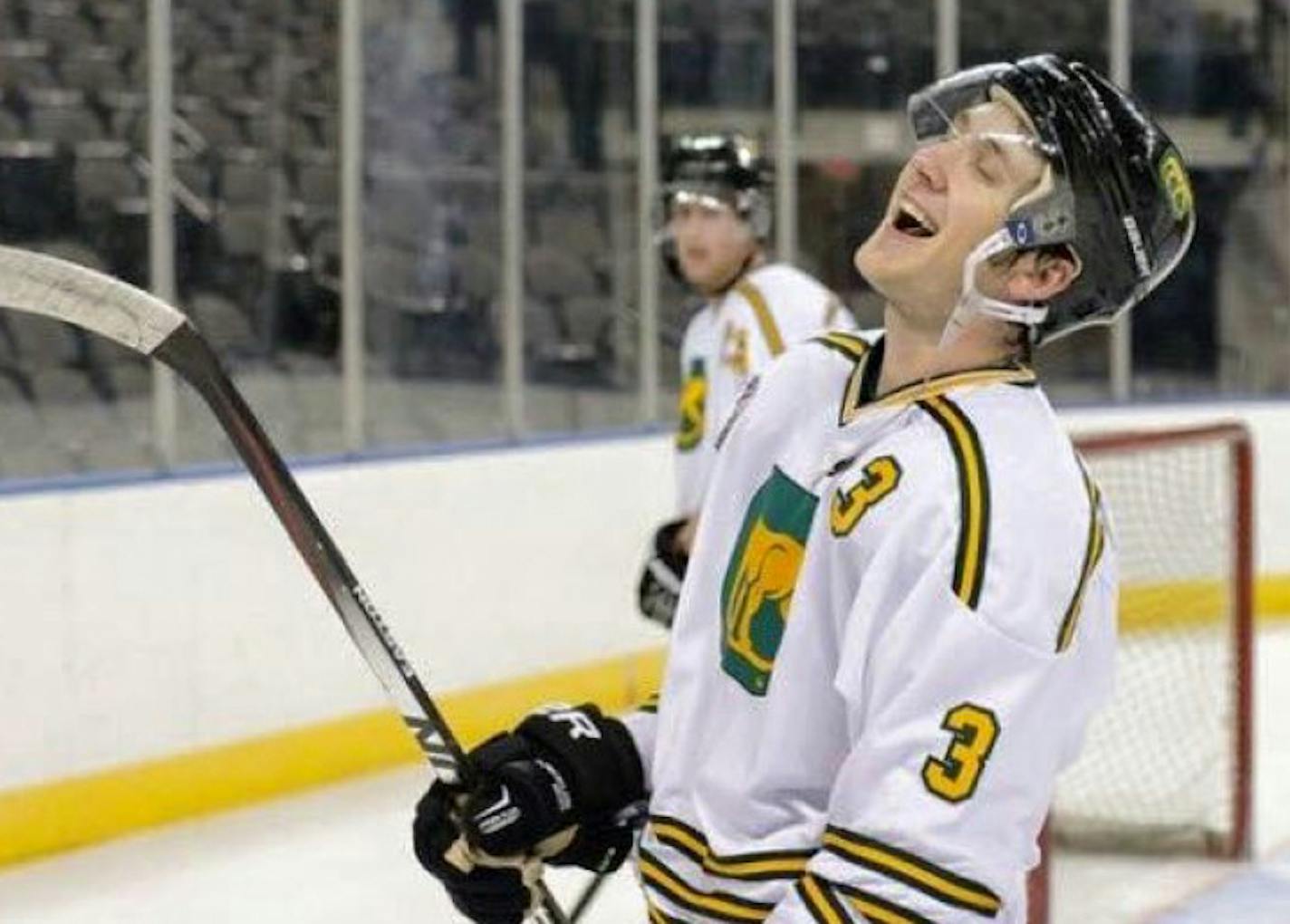 Matt Olson, who starred for Totino-Grace, was injured and is paralyzed after a fall during a junior game Sunday in suburban Chicago. credit: Chicago Cougars