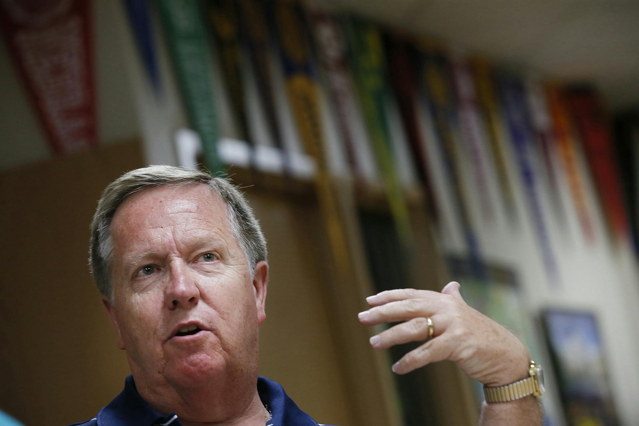 Phil Trout, a college counselor at Minnetonka High School, advises high school juniors to have a professional-sounding e-mail and Facebook page they could share with their grandmothers. Photo by Amira Warren-Yearby