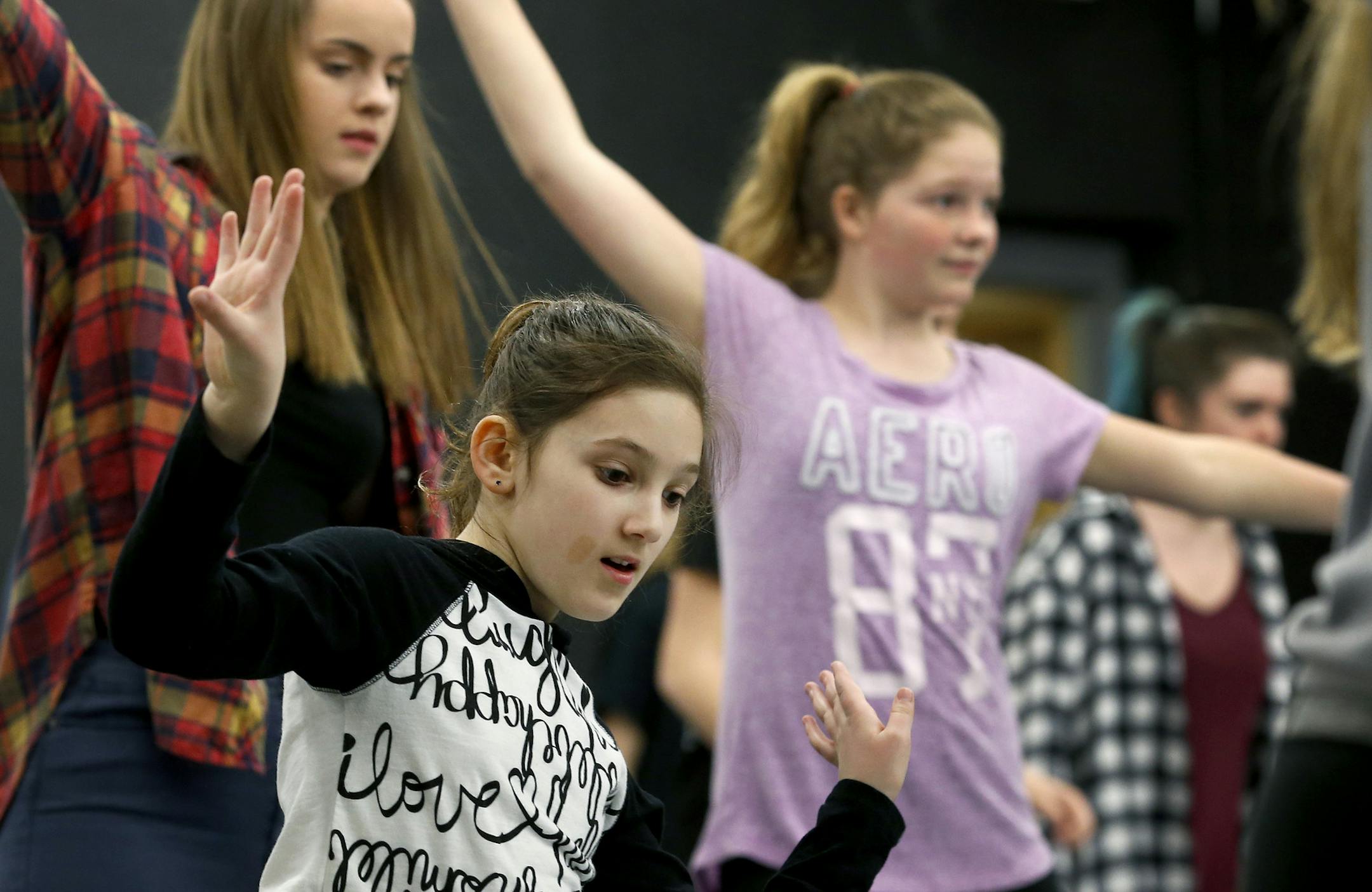 Gabby Rosen, 11, rehearsed for "Night at the Wax Museum" at the Northern Starz Children's Theatre in Ramsey. ] CARLOS GONZALEZ cgonzalez@startribune.com - April 4, 2016, Ramsey , MN, A children's theatre in Ramsey finally has a new, permanent home after raising more than $5,000. Northern Starz Children's Theatre, run by volunteers, offers acting classes and has a new spring show in the works. The group's goal is that every kid who wants to participate in theatre gets the chance.