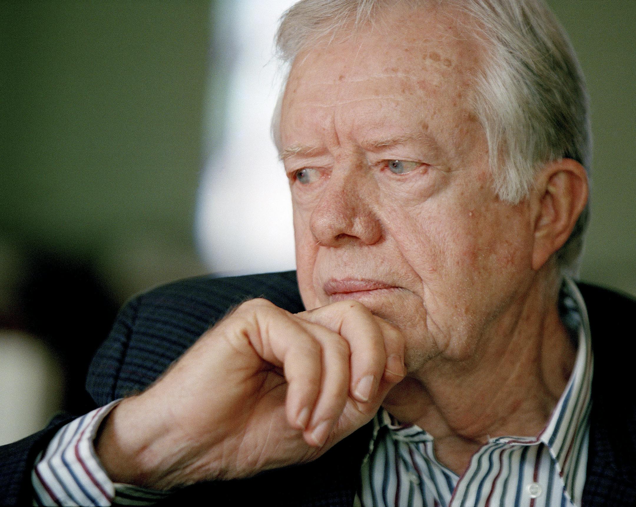 FILE -- Former President Jimmy Carter in Plains, Ga., Dec. 11, 1996. Carter, the nation's 39th president, said Wednesday Aug. 12, 2015 that he has been given a diagnosis of cancer. "Recent liver surgery revealed that I have cancer that now is in other parts of my body," the 90-year-old said in a statement. (Suzanne Dechillo/The New York Times)