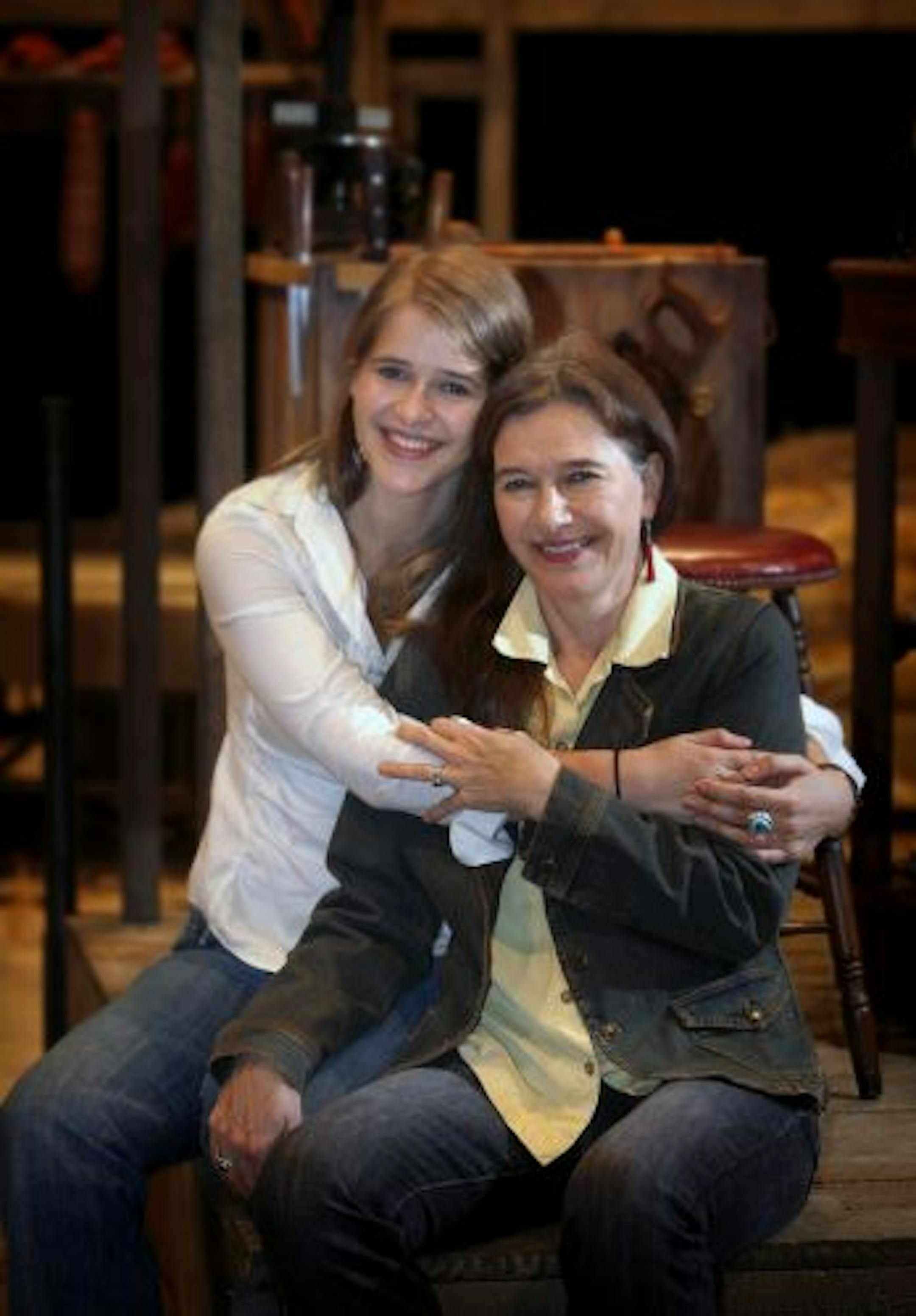 Louise Erdrich with her daughter Aza.