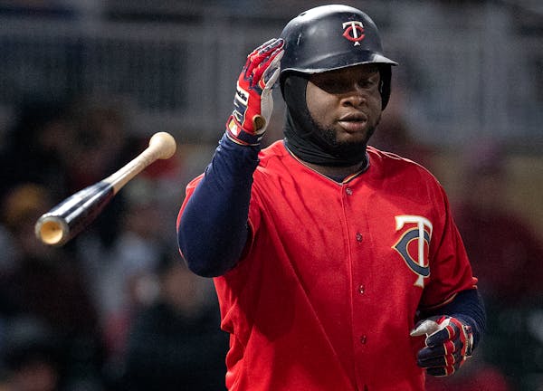 Miguel Sano tossed his bat after striking out in April.