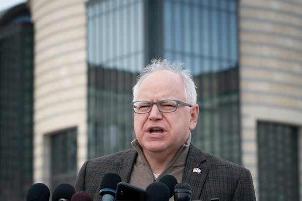 Governor Tim Walz visited the state history center to call for reflection, civility, and peace and to provide updates on potential violence before the