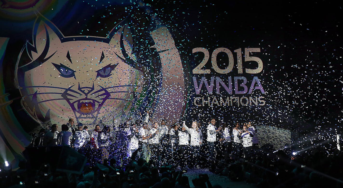 Confetti fell on players and coaches as fans and the Lynx celebrated their third WNBA championship on Friday.