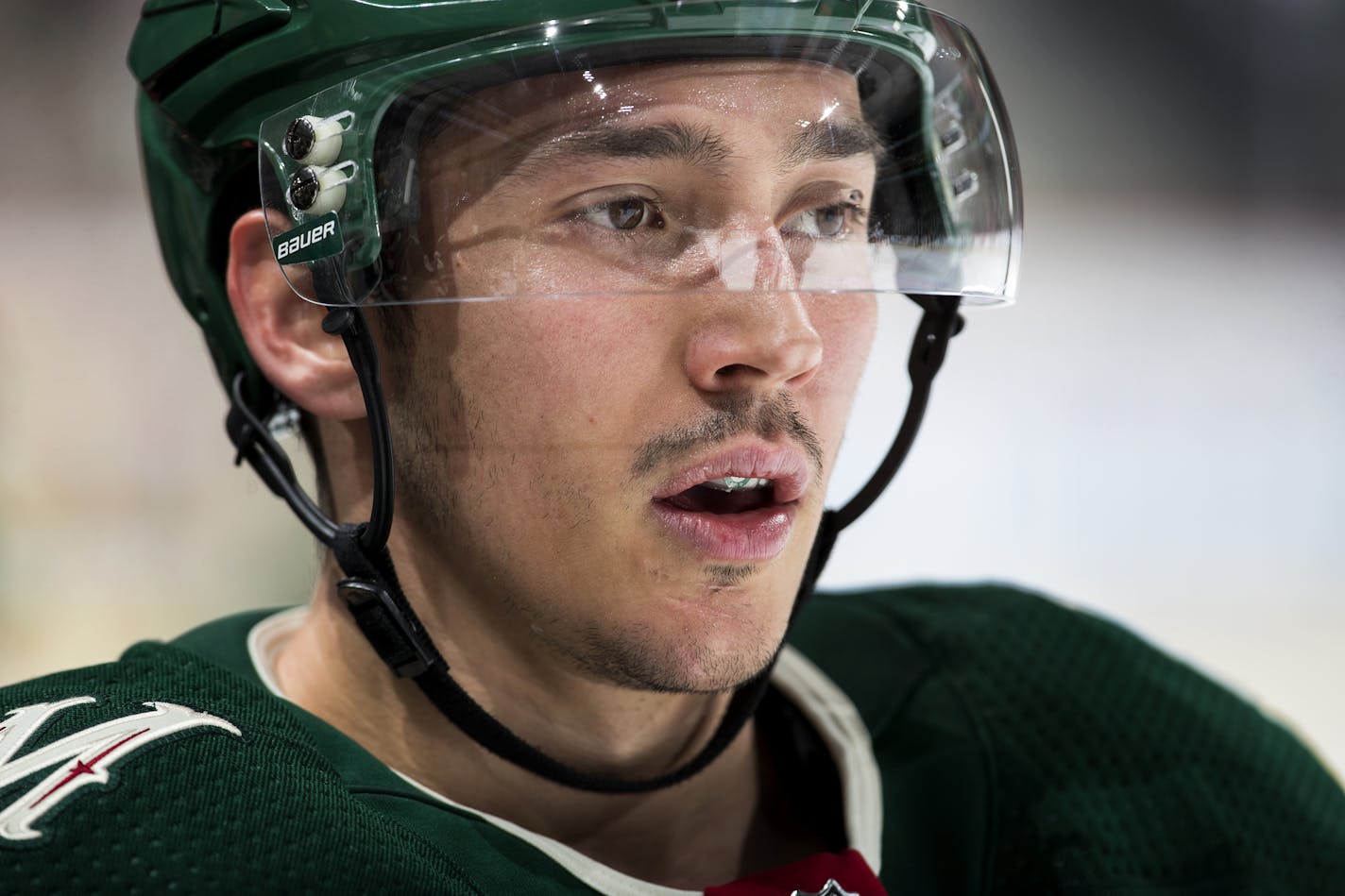 Minnesota Wild Jared Spurgeon (46). ] CARLOS GONZALEZ &#xef; cgonzalez@startribune.com - St. Paul, MN - January 9, 2018 - Xcel Energy Center - NHL - Hockey - Minnesota Wild vs. Calgary Flames