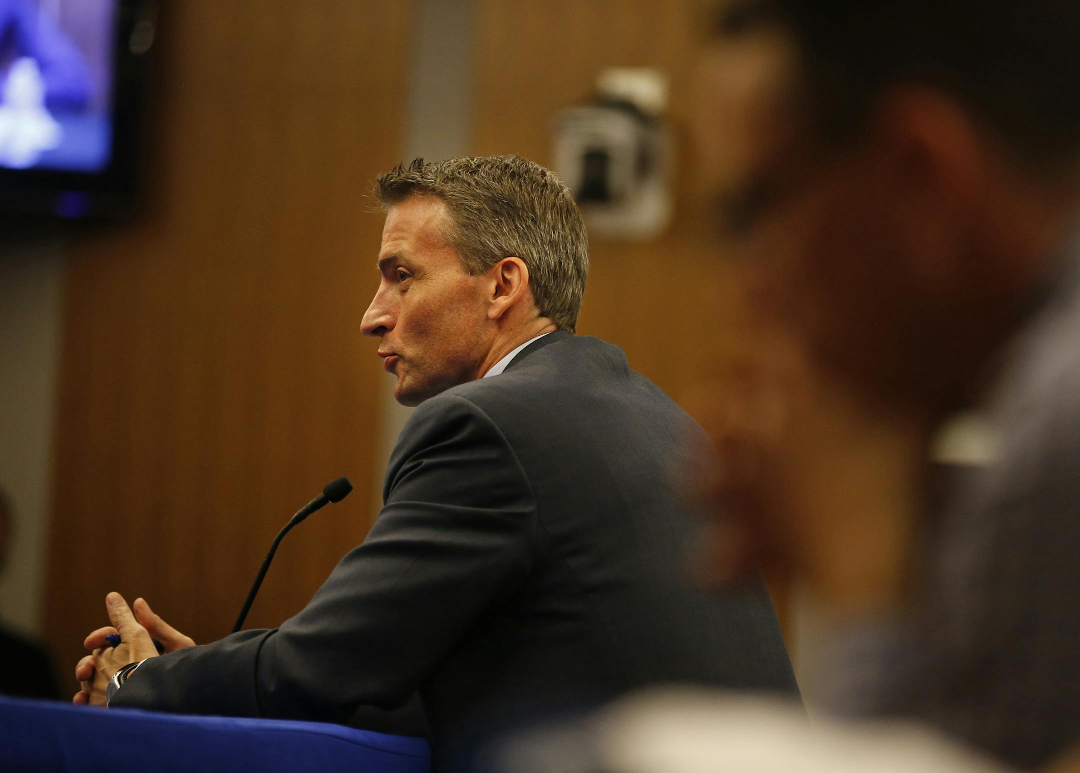 At the Minneapolis school board meeting to interview the superintendent candidate, Ed Graff answered questions from the board.] Richard Tsong-Taatarii/rtsong-taatarii@startribune.com