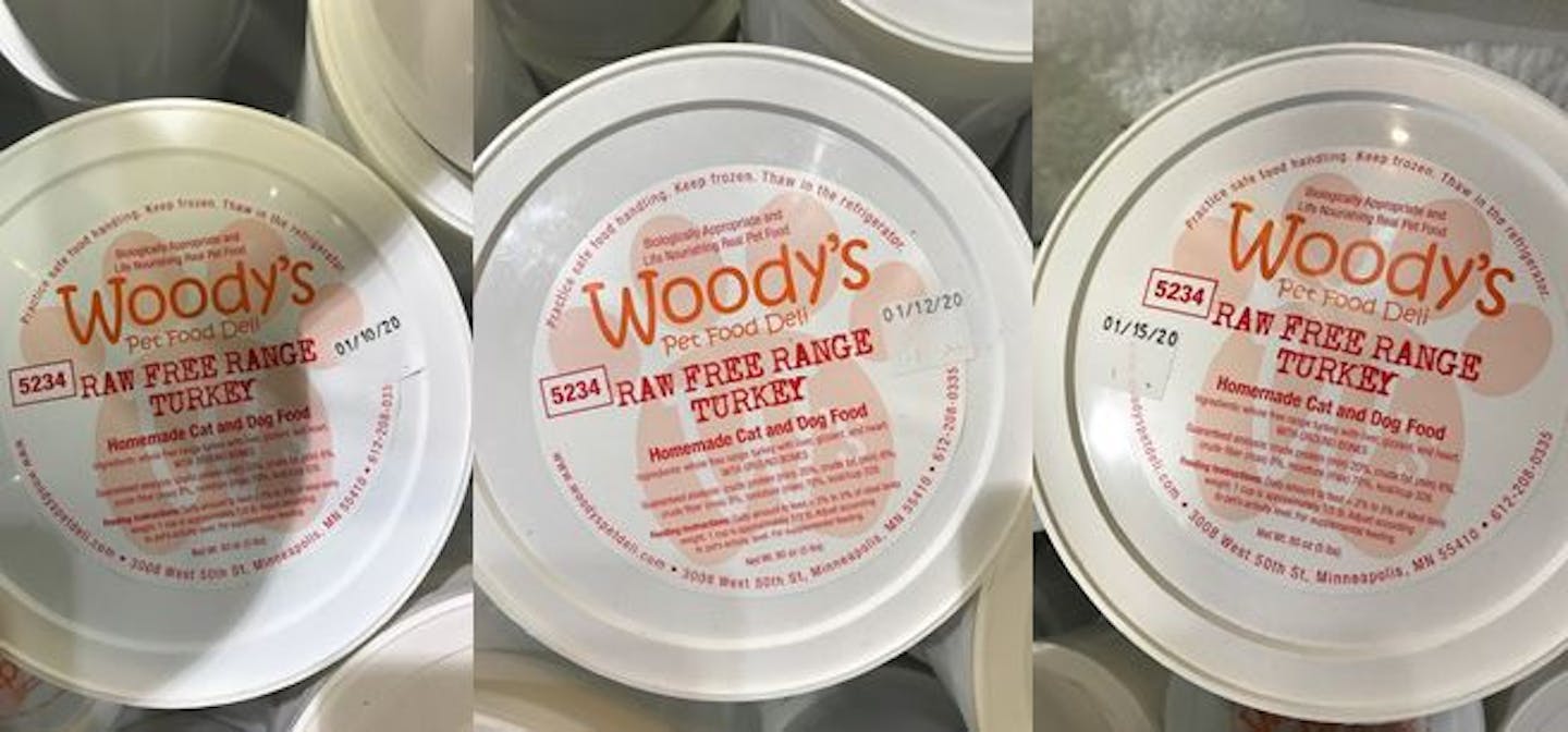 The Minnesota Department of Agriculture is notifying consumers of a recall of raw turkey pet food from Woody&#x2019;s Pet Food Deli due to&#xa0;Salmonella&#xa0;contamination.