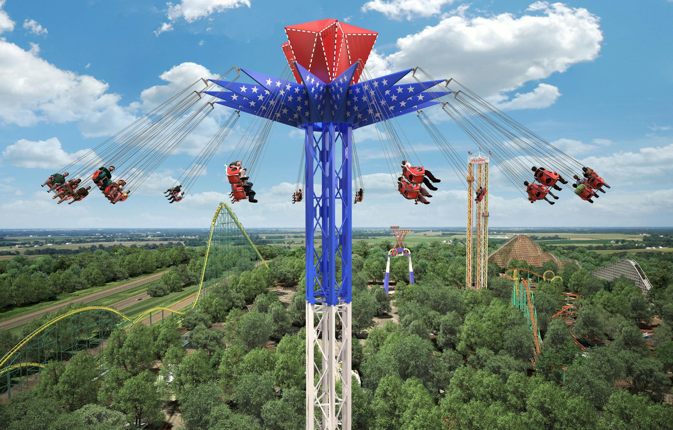 The new North Star ride at Valleyfair suspends riders 20 stories in the air.