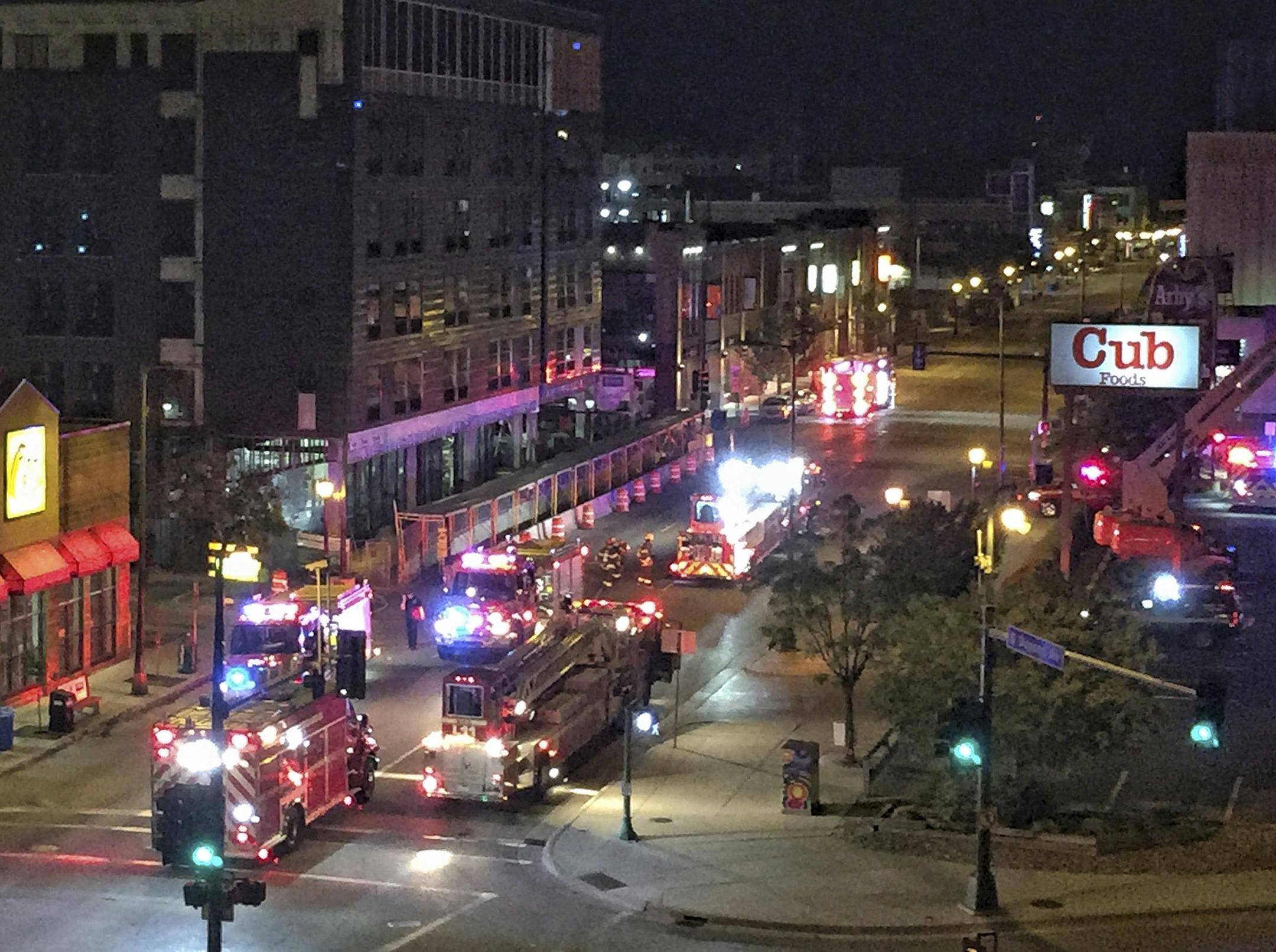 Two small fires were intentionally set early Sunday morning at the Marriott Moxy hotel, which is under construction in Uptown. No one was hurt.
