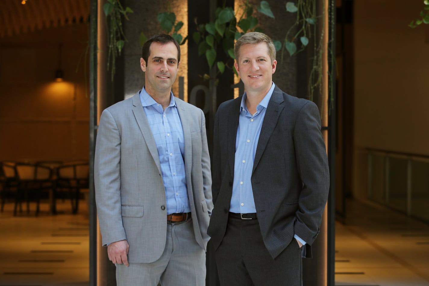 Founders of buy now, pay later company Sezzle Charlie Youakim, left, and Paul Paradis.