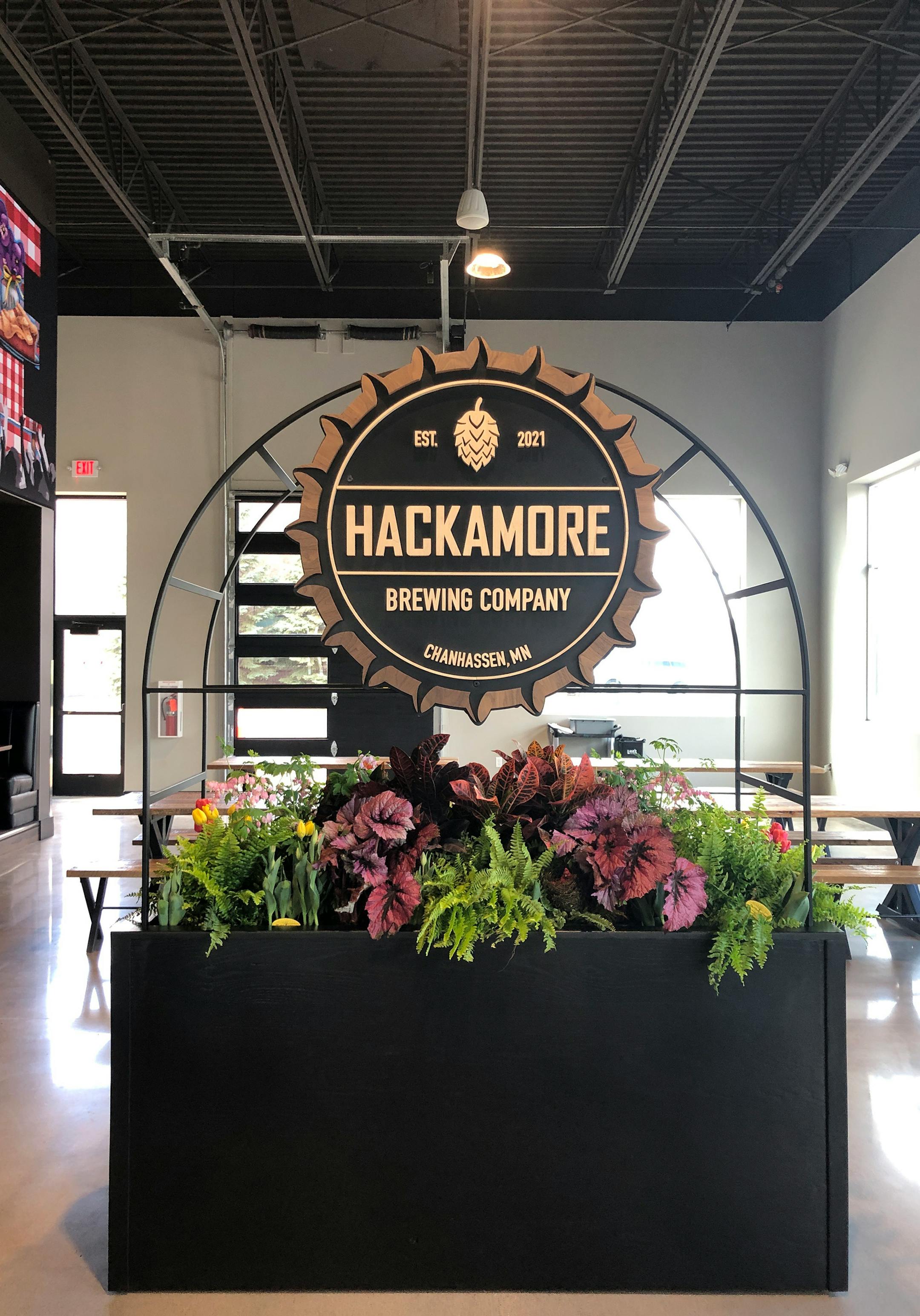 Owner Zac Gleason wanted to have a live planter statement piece in the brewery. Iron Roots Woodworks of Brooklyn Park delivered. The plants are from nearby Mustard Seed garden center. Nicole Hvidsten, Star Tribune