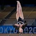 Grace McCallum of the United States trains on floor exercise for artistic gymnastics at Ariake Gymnastics Centre ahead of the 2020 Summer Olympics, Th