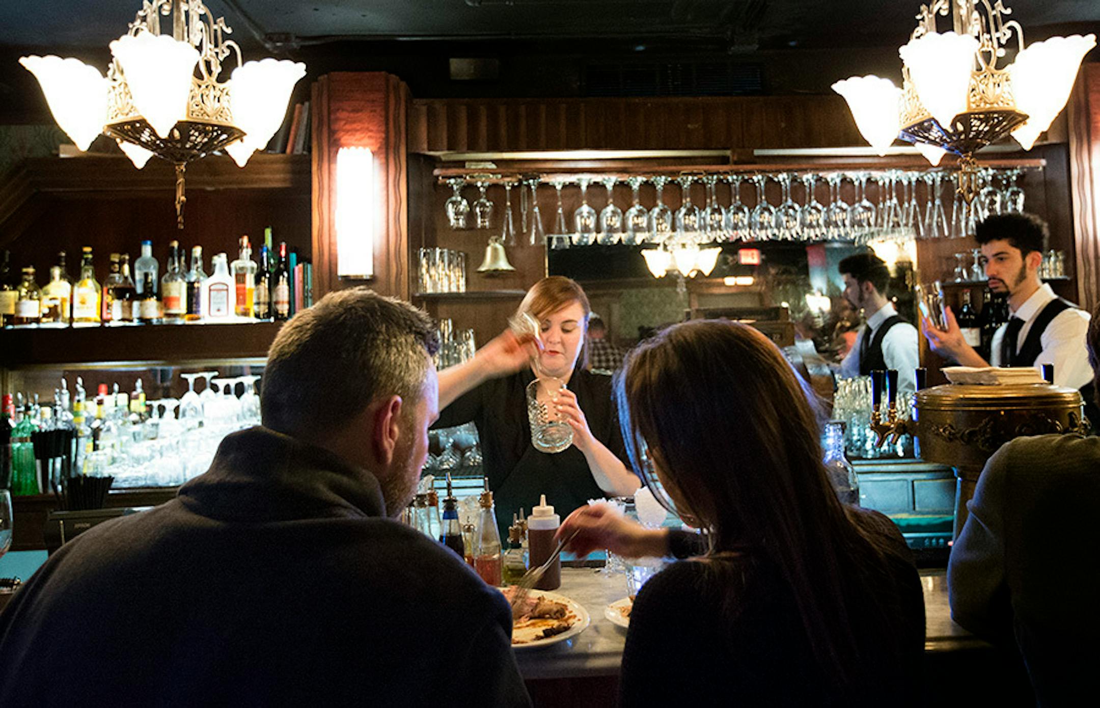 Bartender Anne Clifford made a drink at Volstead's Emporium in Uptown.