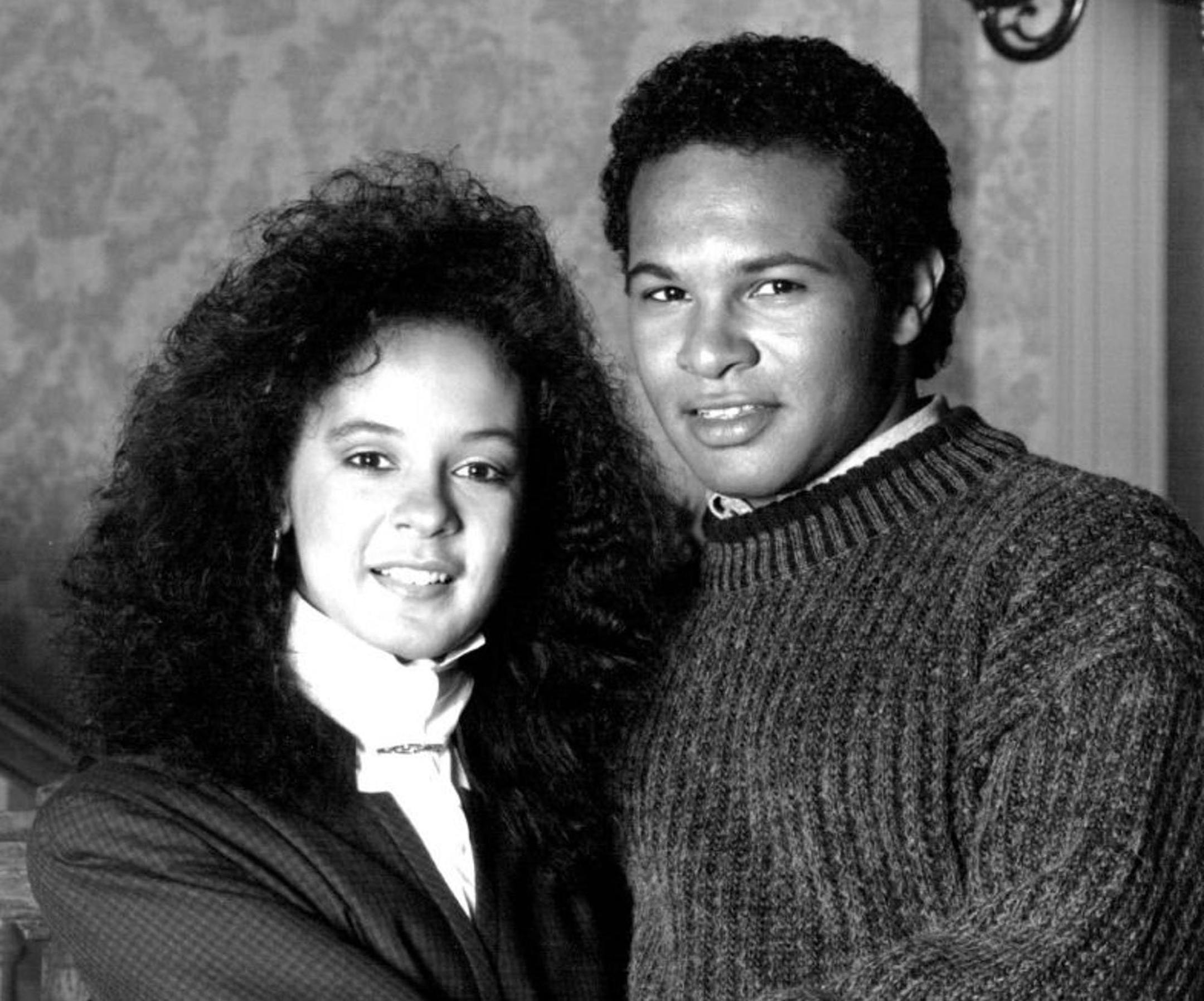 1988 press photo of "The Cosby Show" shows Geoffrey Owens, who played Elvin, with Sabrina Le Beauf, who played his wife Sondra.