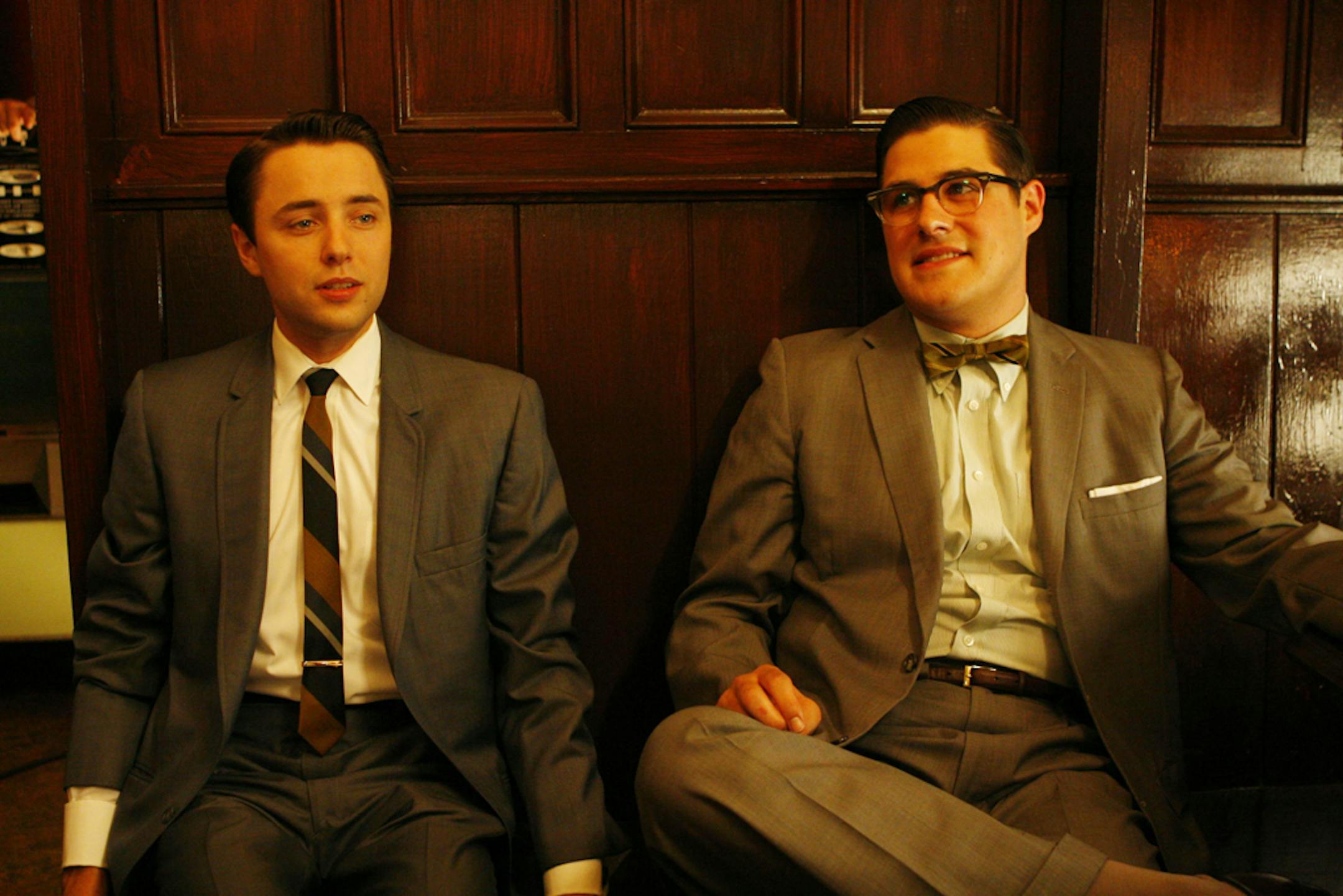 Vincent Kartheiser ("Pete Campbell," left) and Rich Sommer ("Harry Crane," right) star in "Mad Men."