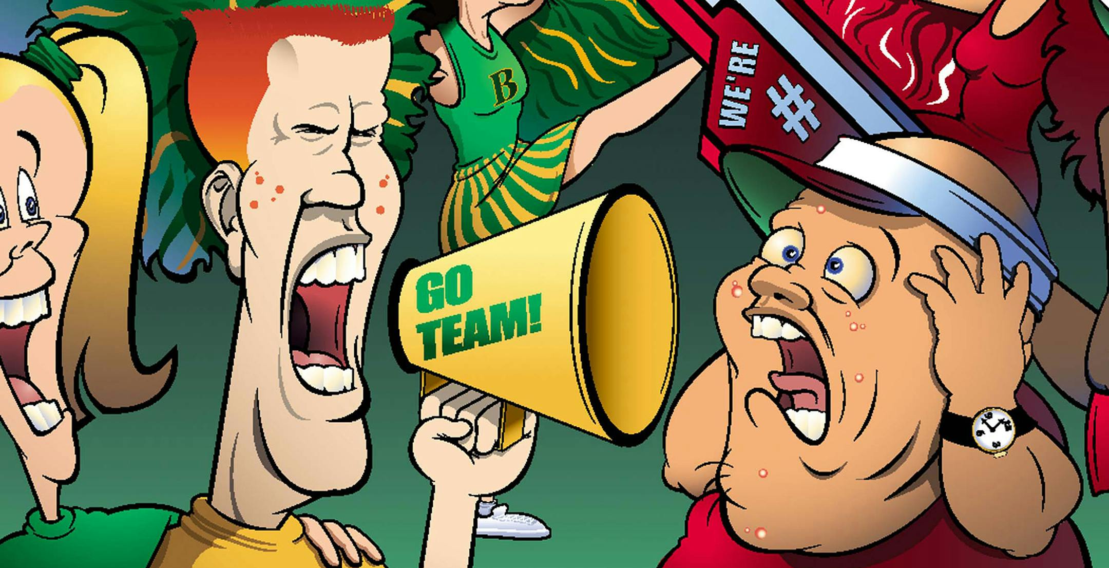 Illustration: Sports fans.