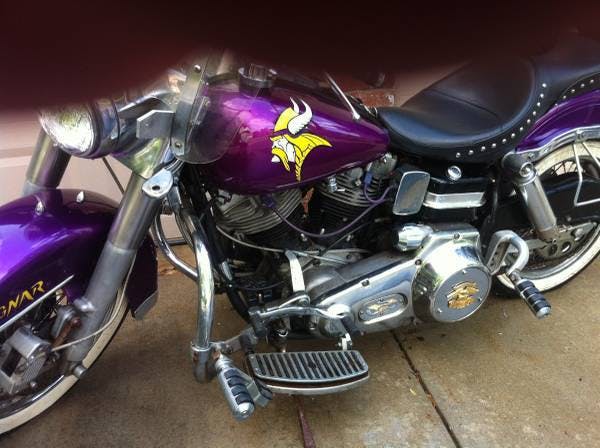 An image (complete with finger on lens) from the Craigslist ad showing the supposed Ragnar motorcycle.
