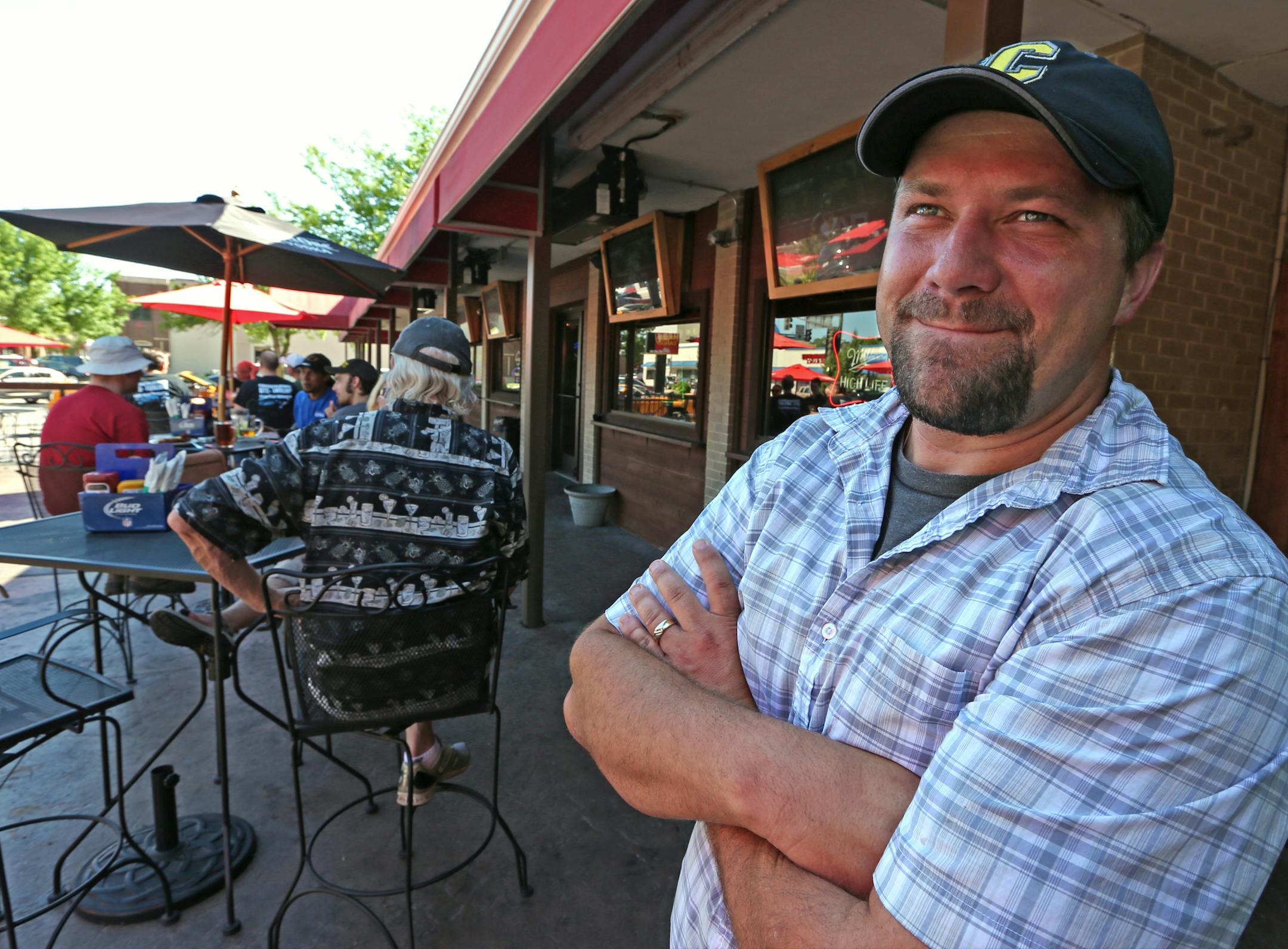 Babe's in Lakeville General Manager Mark Streefland was photographed at the outdoor patio on 6/20/14. Lakeville is considering letting Babe's and others like it extend its evening hours, and nearby residents are objecting, as the tension between restaurants with patios and the people who have to live near them in the suburbs is occuring.] Bruce Bisping/Startribune bbisping@startribune.com Mark Streefland/source.