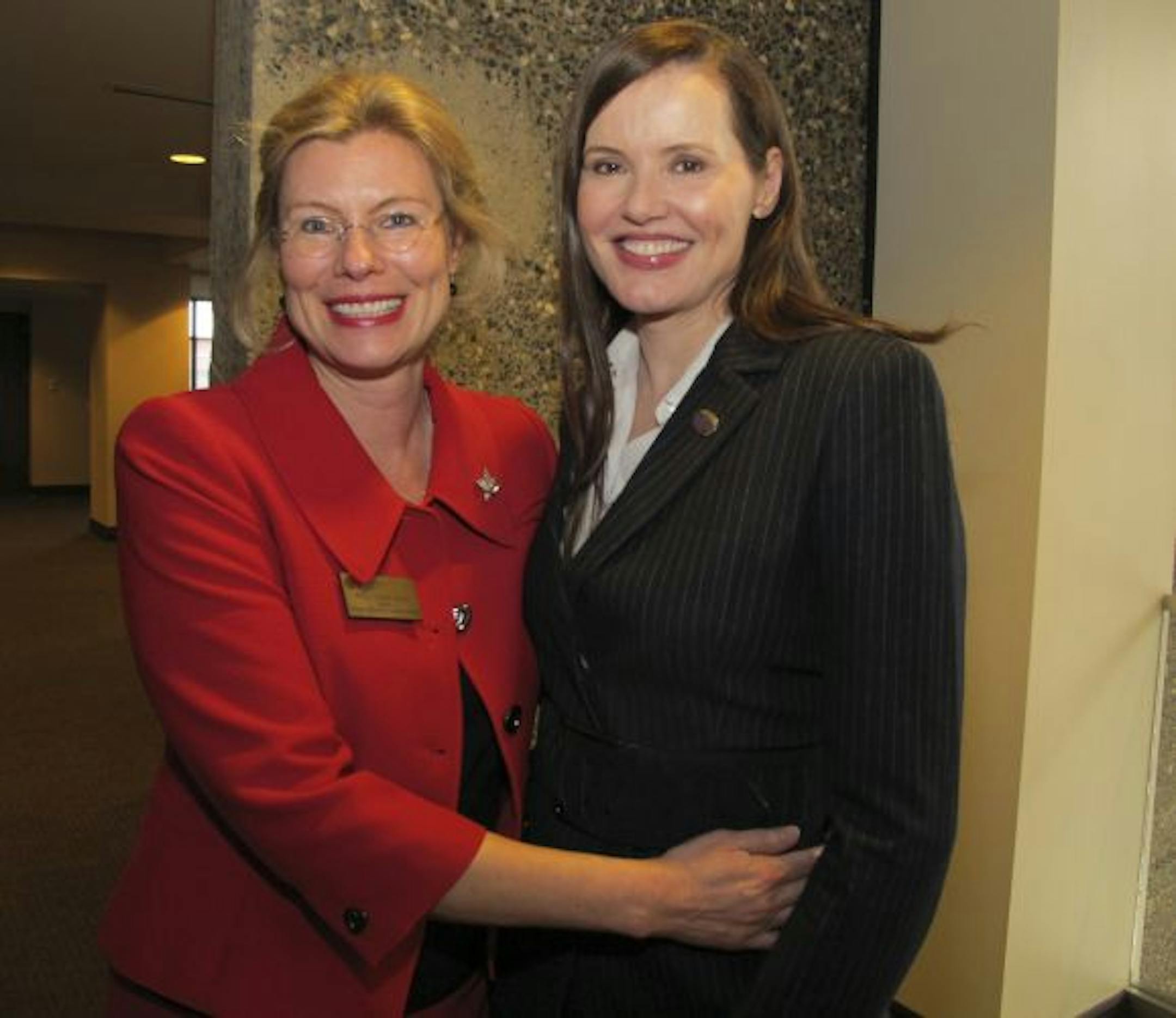 Mary Angela Baker and Geena Davis