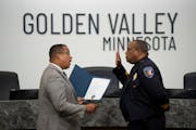 Virgil L. Green, Sr. was sworn in as the new police chief of Golden Valley by Minnesota Attorney General Keith Ellison in a ceremony at the start of t