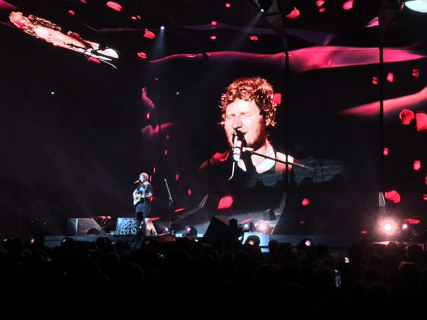 Ed Sheeran played to a packed house at the Xcel Energy Center.