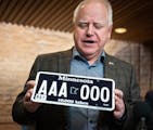 Gov. Tim Walz ordered one of the state's new "blackout plates." But many car-owners ignore the law requiring a front plate.