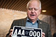 Gov. Tim Walz ordered one of the state's new "blackout plates." But many car-owners ignore the law requiring a front plate.