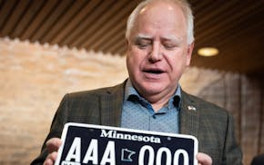Gov. Tim Walz ordered one of the state's new "Blackout Plates." But many car-owners ignore the law requiring a front plate.
