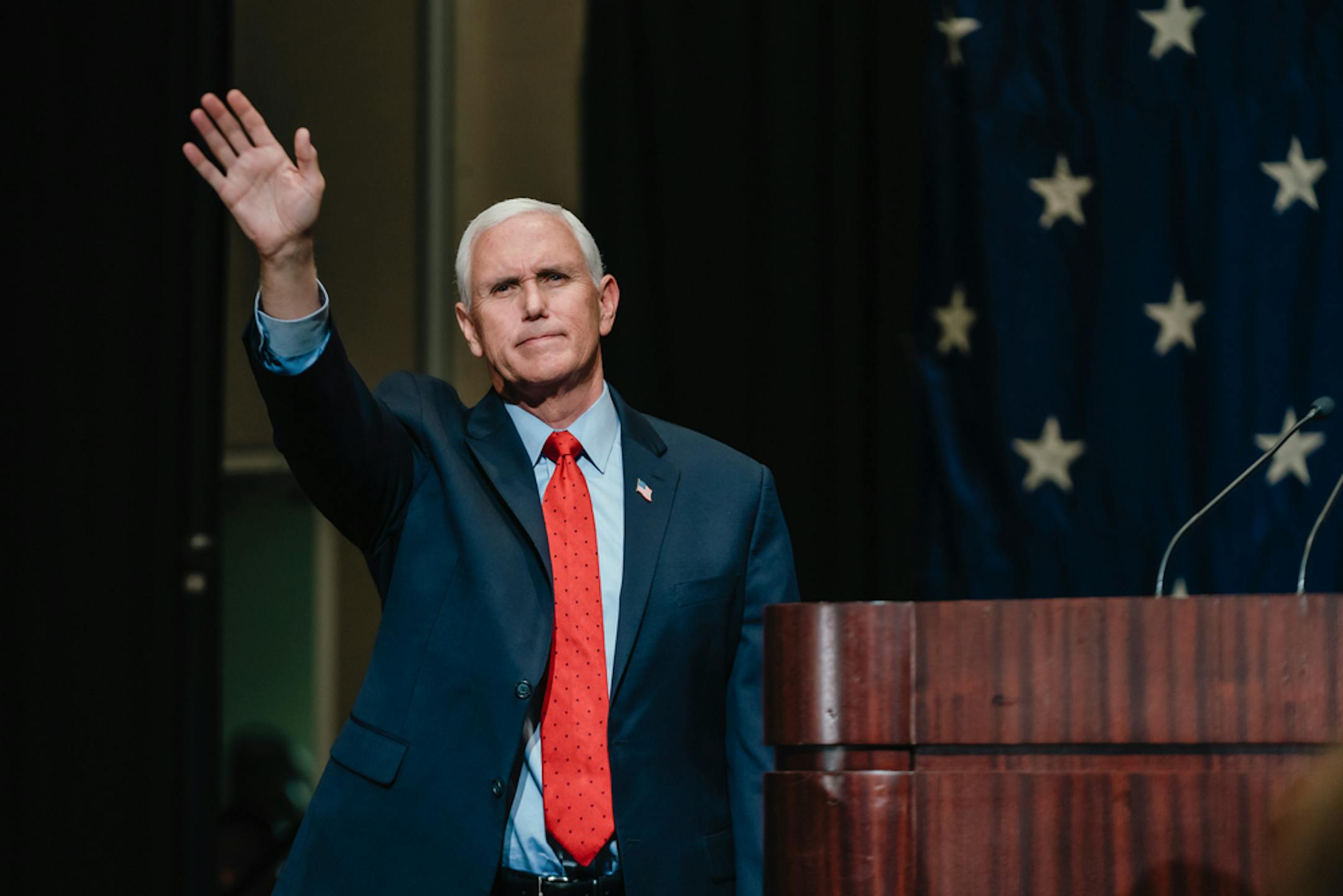 FILE — Former Vice President Mike Pence during a Republican event in Peoria, Ill., June 20, 2022. In excerpts from an interview with ABC, the former vice president said he was angered that Donald J. Trump's tweet during the Capitol attack had endangered him and his family. (Jamie Kelter Davis/The New York Times)