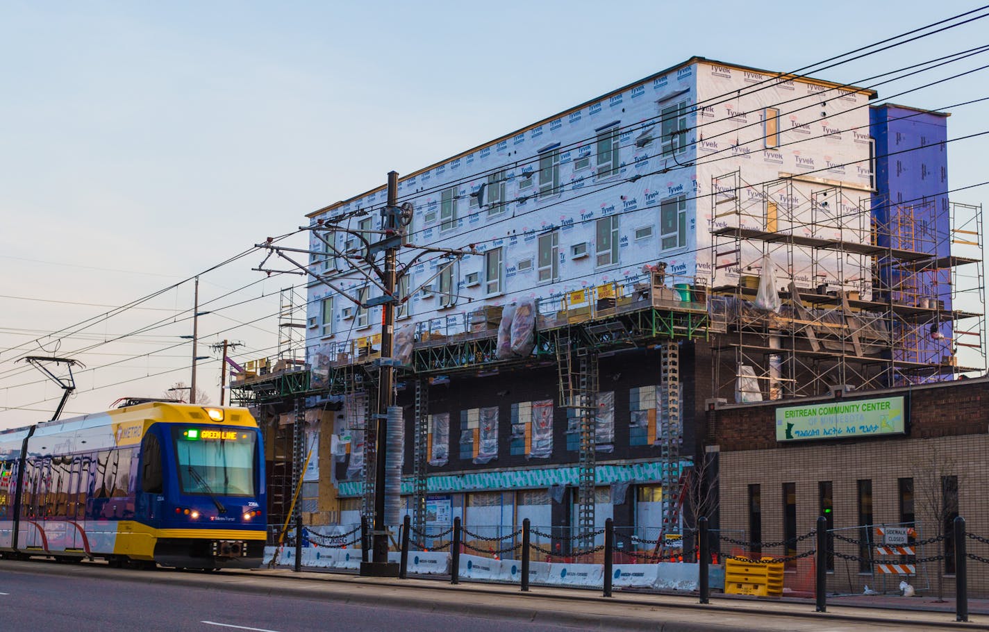 Beacon Interfaith Housing Collaborative's 44-unit Prior Crossing under construction St. Paul, Thursday morning. The Housing is projected to be complete in September, 2016. ] Elizabeth Brumley special to the Star Tribune * Gov. Mark Dayton's bonding proposal earmarks a record $70 million for housing infrastructure bonds, which can be used for new supportive housing construction. Beacon Interfaith Housing Collaborative's 44-unit Prior Crossing, now under construction St. Paul, received $5 million