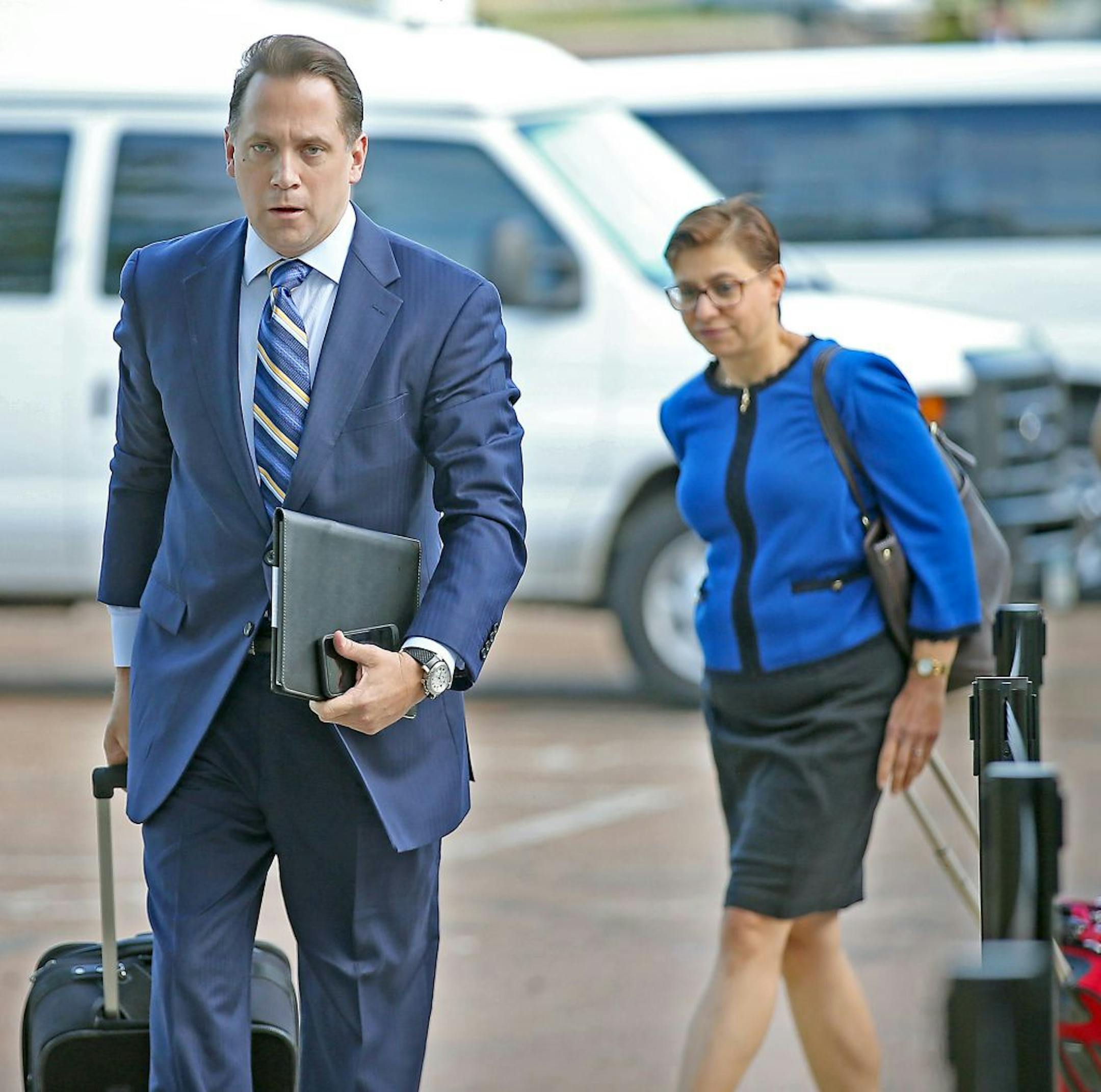 Attorneys made their way into the Carver County Justice Center on June 27, 2016 in Chaska, MN. Attorneys representing the potential heirs to Prince's estate met in court to discuss issues related to DNA testing of those making a claim to the late musician's music and millions.