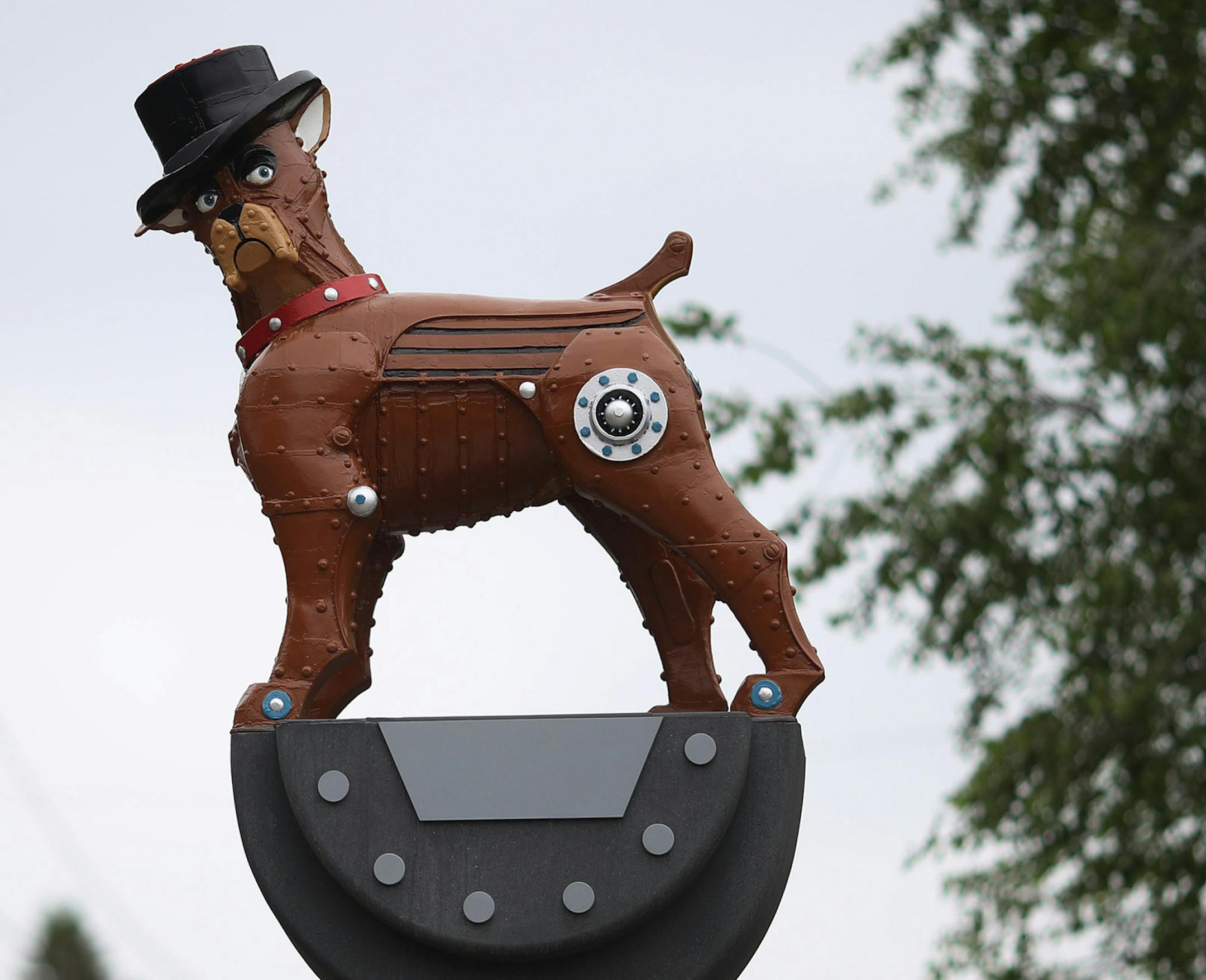 Kyle Fokken's"Top Dog"is one of five public art projects on display on W. 29th Street near Lyndale Avenue.