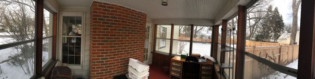The three-season porch before the remodel.