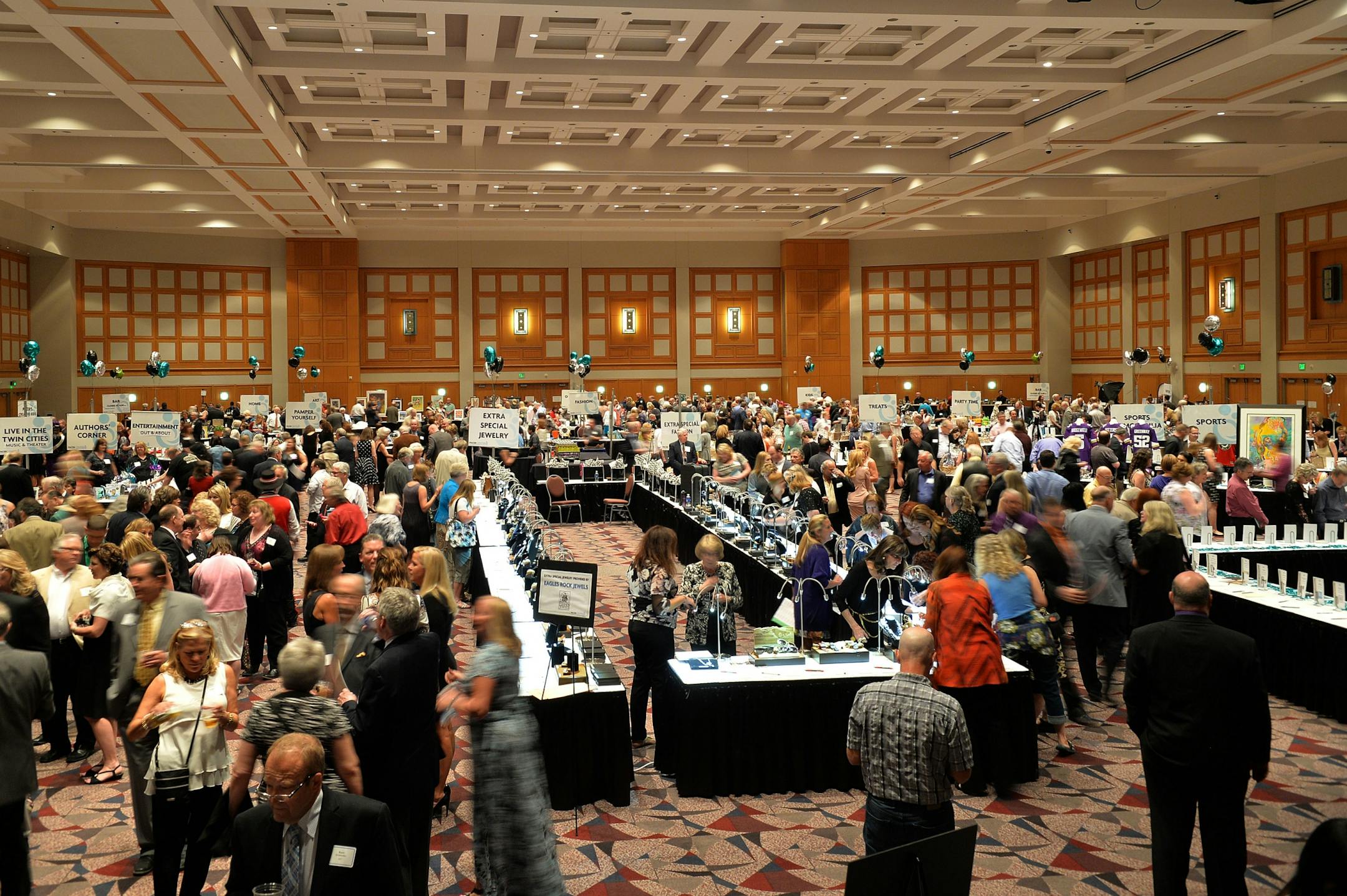 The PACER Center Annual Fundraiser silent auction filled an entire ballroom at the Minneapolis Convention Center.