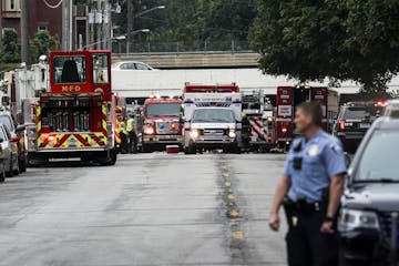 The Minneapolis Fire Department responded to an explosion and fire Wednesday, Sept. 19, 2018 at Metal-Matic in Minneapolis, Minn.