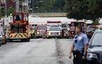 The Minneapolis Fire Department responded to an explosion and fire Wednesday, Sept. 19, 2018 at Metal-Matic in Minneapolis, Minn.