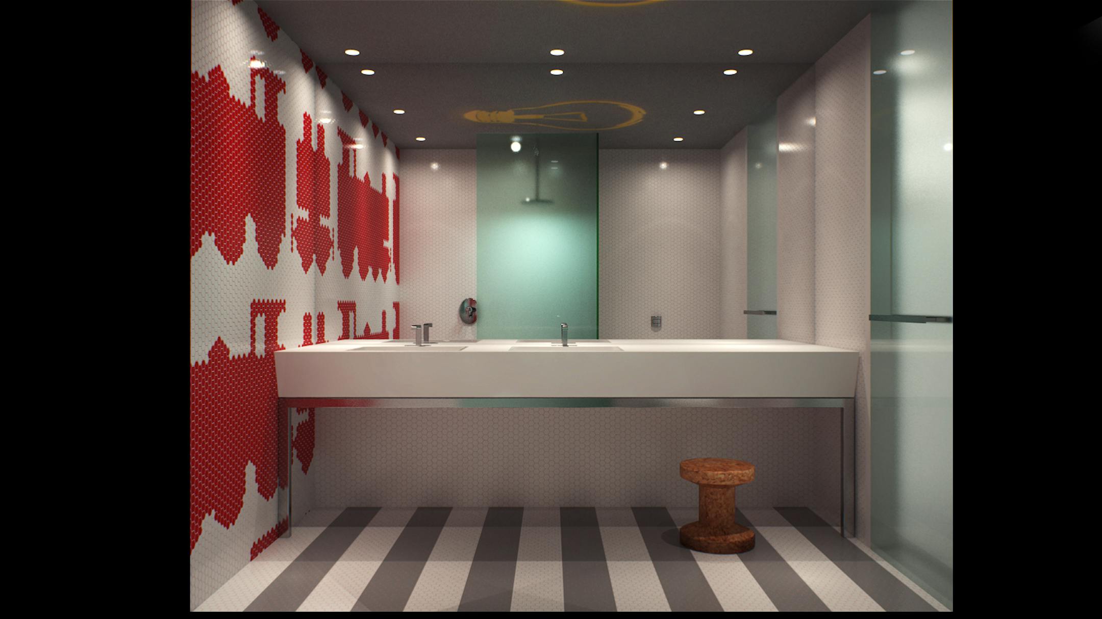 Radison Red bathroom rendering