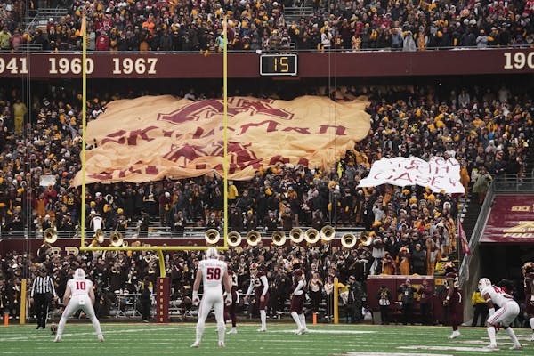 Gophers fans filled TCF Bank Stadium for the team's loss to Wisconsin on Nov. 30.