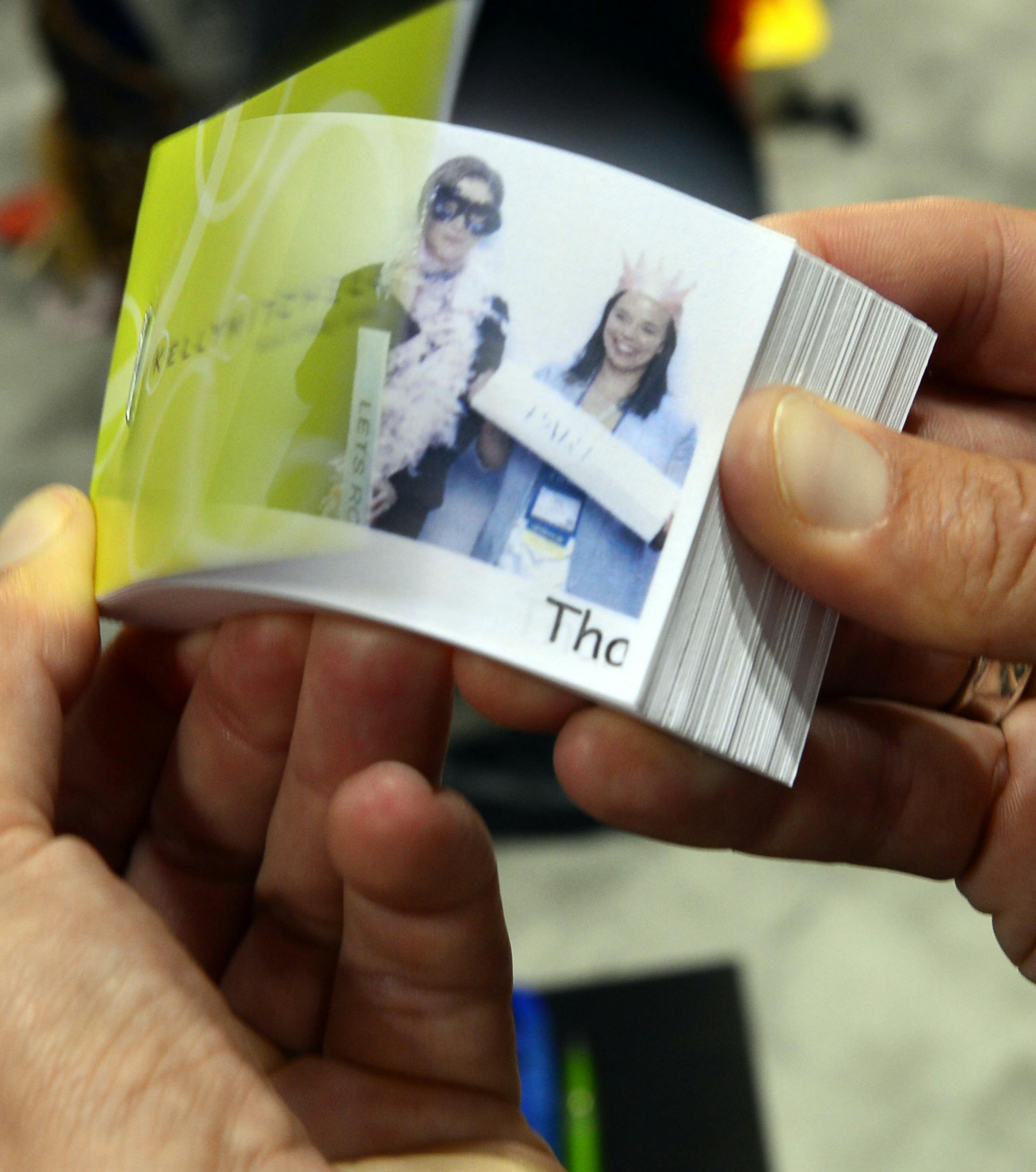 KellyMitchell, a St. Louis-based IT staffing company, gave out photo flip books of booth visitors.