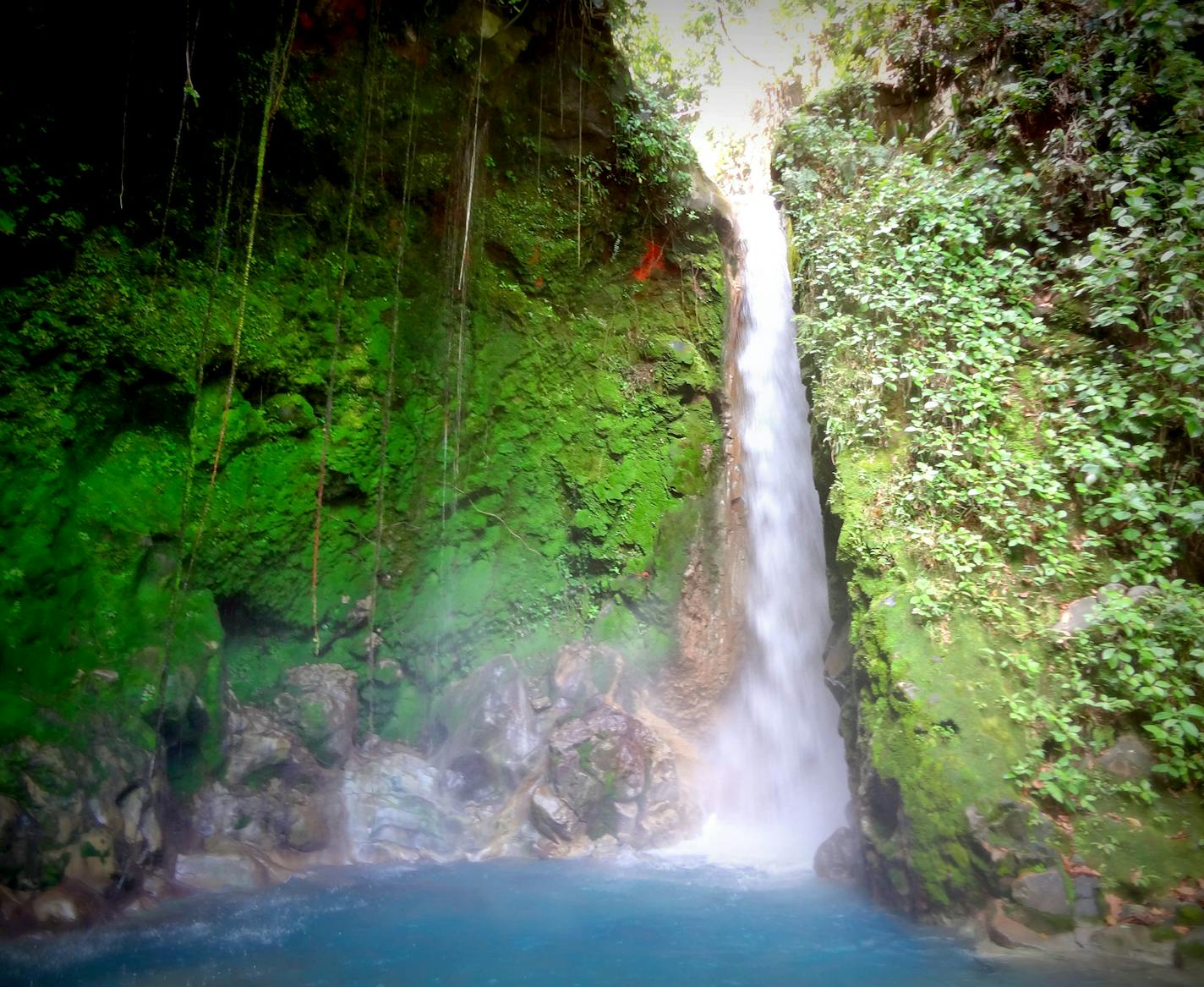 Hi Kerri: This is the tour we enjoyed immensely: Sensoria Land of Senses in Ricon de la Vieja National Park http://www.guanacastetours.com/sensoria-land-of-senses-in-rincon-de-la-vieja-national-park/?utm_campaign=shareaholic&utm_medium=email_this&utm_source=email I think this water is the Buenos Aires Waterfall, as it was the highest one we saw in the Rain Forest, and we did not swim in this water. We enjoyed the warm thermal pool swim In the Dantas Waterfall and pool From reading the article, i