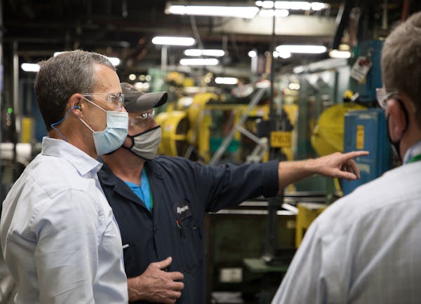 Vista Outdoor CEO Chris Metz visited Remington's ammunition plant in Lonoke, Ark. Vista is rehiring 300 employees.