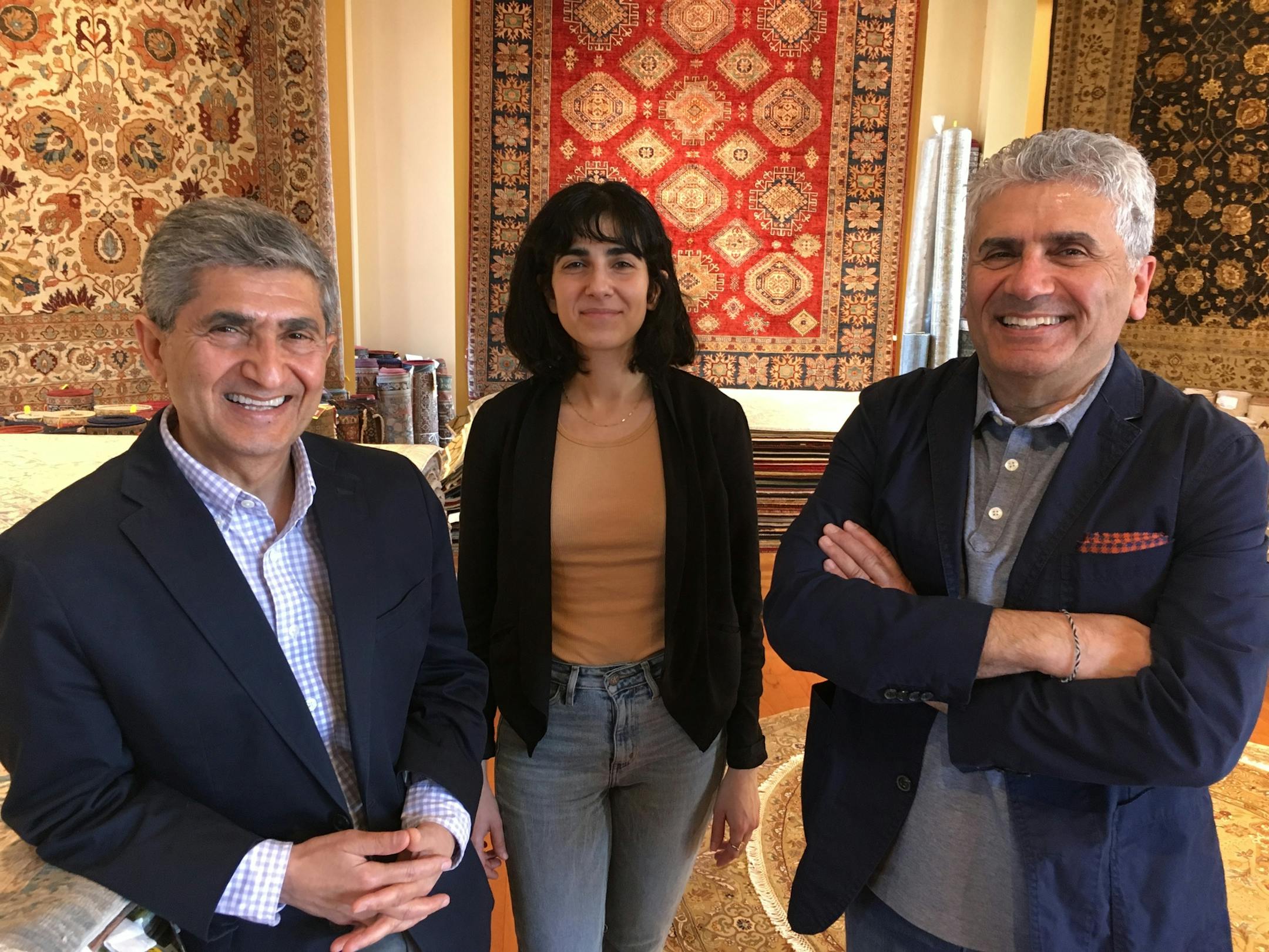 Sam, Peggah and Far Navab of expanding, 30-year-old Navab Brothers Rug Co., which began as a tiny repair-and-clean operation in South Minneapolis. Photo: Neal.St.Anthony@startribune.com