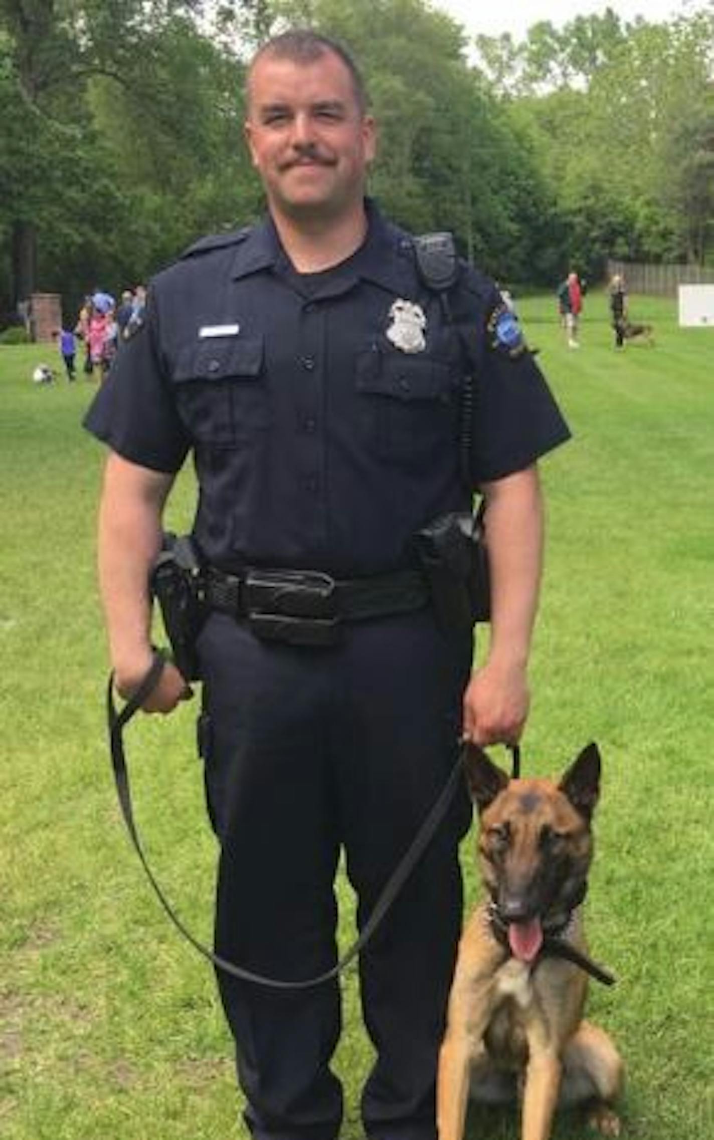 Officer Aaron Haller and his K-9 partner Haas.