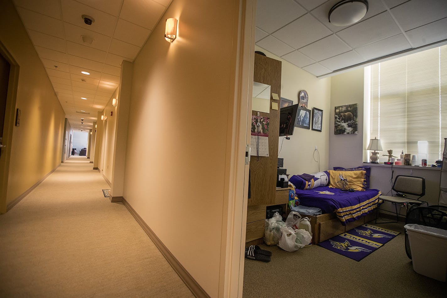 A remodeled hallway and patient room at the St. Peter Regional Treatment Center, photographed Friday, April 6, 2018 in St. Peter, MN. ] ELIZABETH FLORES &#xef; liz.flores@startribune.com