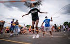 In 2020, Almaz Braasch, 13 of Edina tried out the Juneteenth double dutch challenge with Pros of the Rope at the Juneteenth Celebration - Unite & Rebu